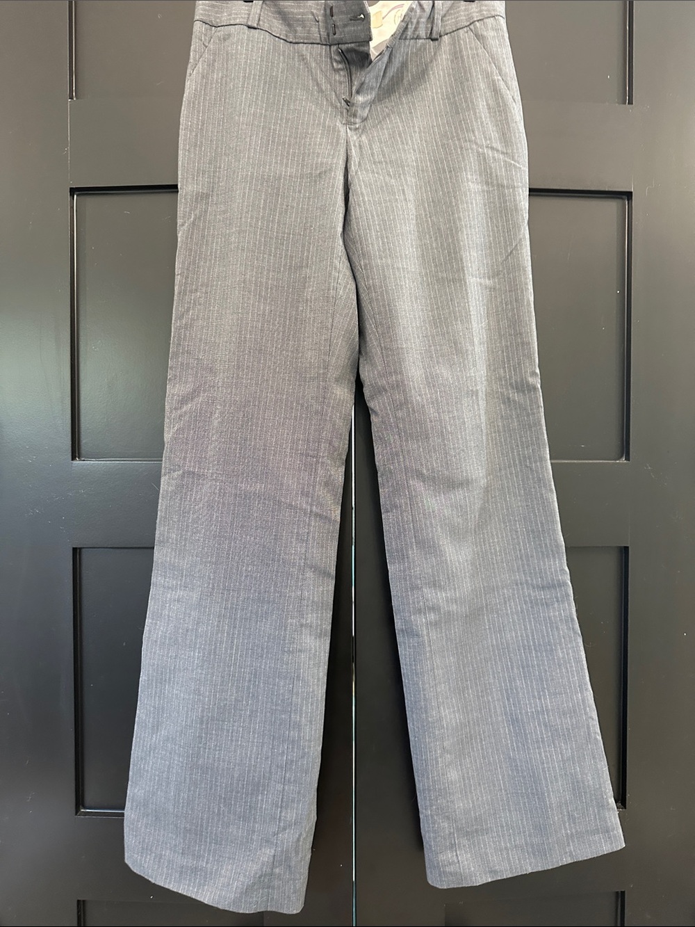 Banana Republic Women’s Ryan Fit Gray Pinstripe Dress Trousers